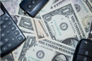 Borrower reviewing loan interest and monthly payment options