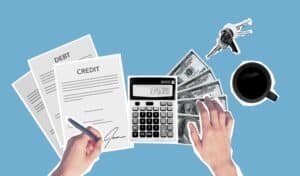 Homebuyer reviewing mortgage closing costs before purchasing a house